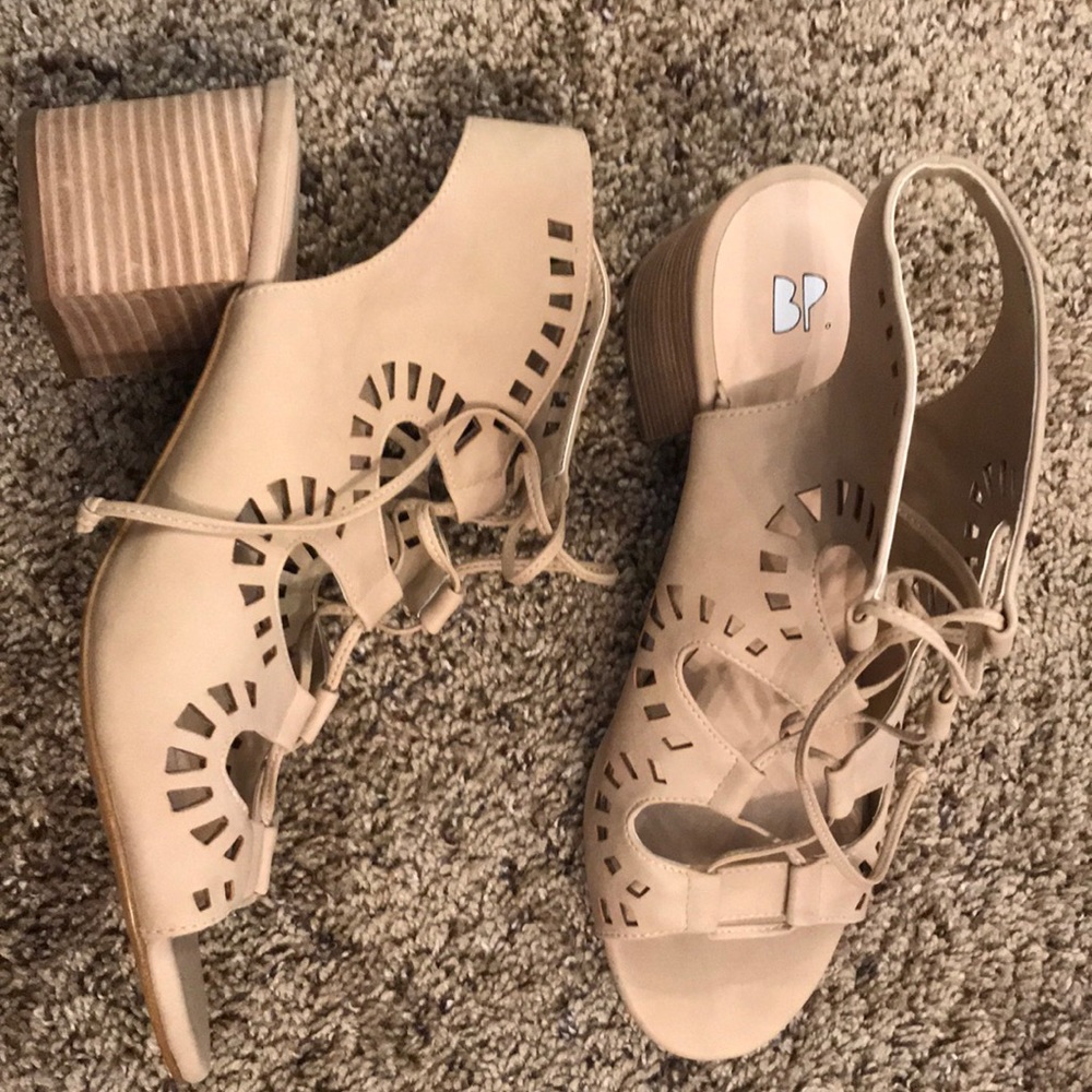 BP women’s heeled sandals. Lightly worn